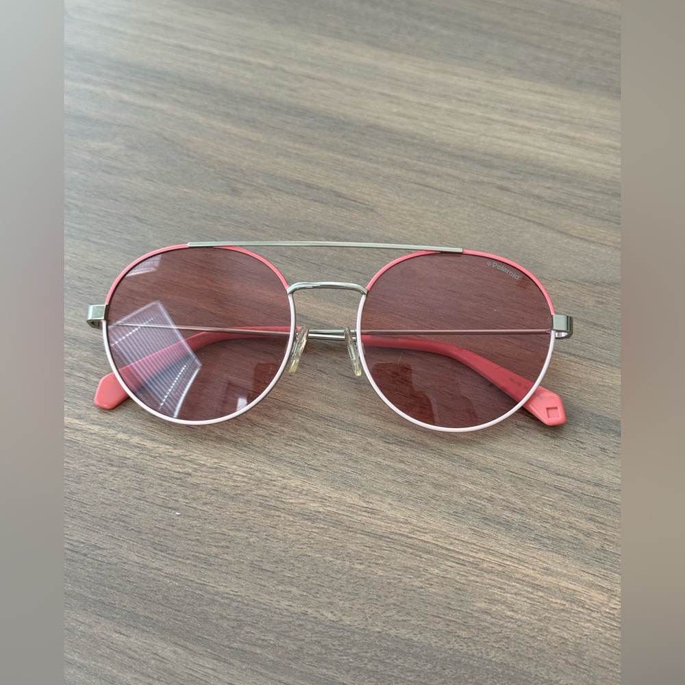 Polaroid Pink and Silver Sunglasses